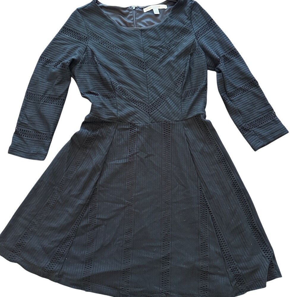 LC Lauren Conrad long sleeve Elegant‎ Black dress size 12
